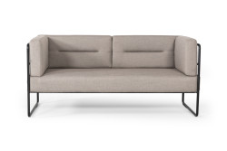 Modrest Norman Modern Grey Fabric Loveseat Sofa