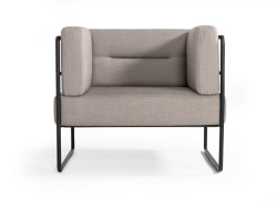Modrest Norman Modern Grey Fabric Lounge Chair