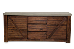 Modrest Revok Modern Concrete & Acacia Buffet