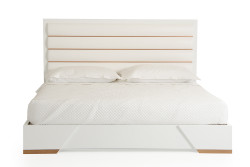 Nova Domus Juliet Italian Modern White & Rosegold Bed