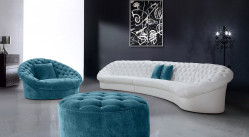 Divani Casa Cosmopolitan - Modern Tufted Fabric Sectional Sofa