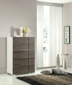 Nova Domus Corrado Italian Modern White & Grey Chest
