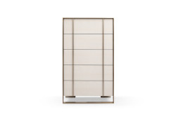Nova Domus Cartier - Modern Beige Shagreen and Brushed Brass Chest