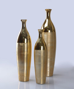 Modrest 1235 3-Piece Gold Vase Set