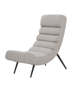 Modrest Melvin Modern Grey Fabric Accent Chair