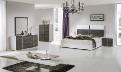 Nova Domus Corrado Italian Modern White & Grey Bedroom Set