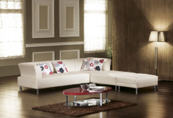 Divani Casa 2802 Modern White Bonded Leather Sectional Sofa