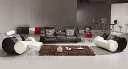 3088 Modern Black Living Room Furniture