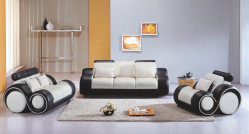 4088 Contemporary Black and White Sofa Set