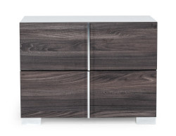 Nova Domus Corrado Italian Modern White & Grey Nightstand