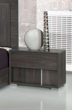 Modrest Luca Italian Modern Grey Nightstand