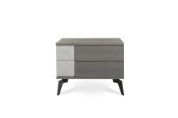 Nova Domus Palermo Italian Modern Faux Concrete & Grey Nightstand