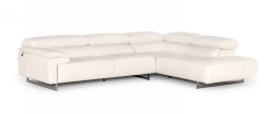 Estro Salotti Wish - Modern White Leather Right Facing Sectional Sofa