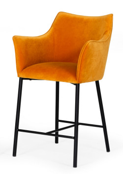 Modrest Exodus - Modern Yellow Velvet Counter Stool