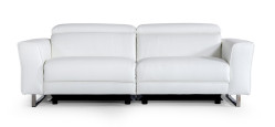 Accenti Italia Lucca - Italian Modern White Leather Sofa w/ Electric Recliners