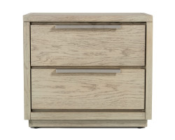 Modrest Samson - Contemporary Grey and Silver Nightstand