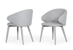 Modrest Keller - Modern Light Grey Dining Chair (Set of 2)