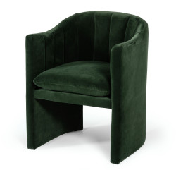 Modrest Danube - Modern Jade Green Fabric Dining Chair