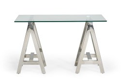 Modrest Ostrow - Modern Glass & Stainless Steel Console Table
