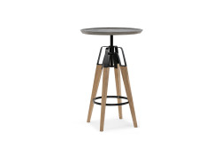 Modrest Yates Modern Concrete & Oak Bar Table