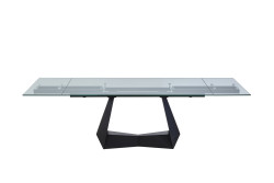 Modrest Maroney - Modern Walnut and Glass Extendable 70.5"/106" Dining Table