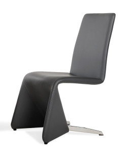 Nisse - Contemporary Black Leatherette Dining Chair (Set of 2)