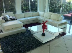 A&X 8879 Modern White Gloss Square Coffee Table