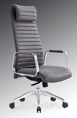 Modrest Mayer Modern Grey High-Back Office Chair