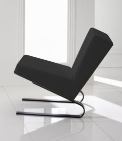 Divani Casa HY-212RH - Black Leatherette Retro Lounge Chair
