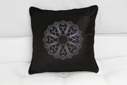 Modrest Black Elegant Faux Crystal Throw Pillow