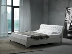 san remo modern leather wrapped bed 