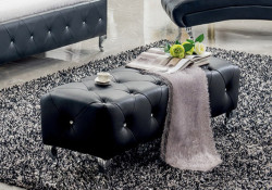 Modrest B9039 Modern Black Leatherette Bench