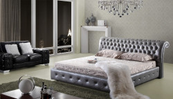 Modrest C019 Modern Silver Leatherette Bed
