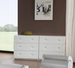Modrest Melody Modern White Leatherette Dresser