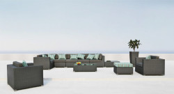 Renava Alps 11 - Sectional, Two Chairs, End Table, Ottoman and Coffee Table Patio Set