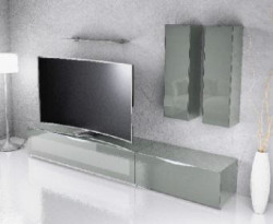 Modrest Modena Grey Entertainment Center w/ LED Lighting