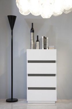 Modrest Polar Modern White Gloss Chest 