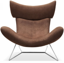 FM108 - Modern  Dark Brown Fabric  Leisure Chair