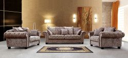 Divani Casa Marseilles - Traditional Neo-Classical Fabric Sofa Set