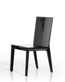 Beatrix - Black Crocodile Dining Chair (Set of 2)