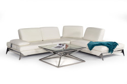 Nova Domus Andrea Modern White Leather Sectional Sofa