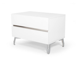 Nova Domus Angela - Italian Modern White Nightstand