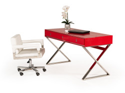 A&X Congress Transitional Red Crocodile Desk