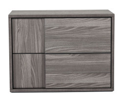 Nova Domus Asus - Italian Modern Elm Grey Nightstand