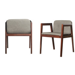 Modrest Avrum - Modern Dark Grey Eco-Leather Dining Chair (Set of 2)