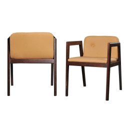 Modrest Avrum - Modern Camel Eco-Leather Dining Chair (Set of 2)