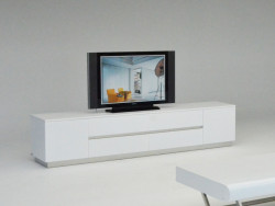 A&X Skyline Modern White Crocodile TV Entertainment Center