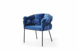 Modrest Debra Modern Blue Fabric Dining Chair
