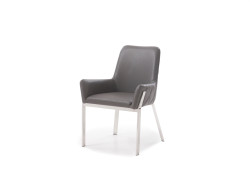 Modrest Robin Modern Grey Bonded Leather Dining Chair