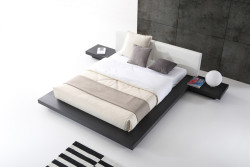 Modrest Opal Modern Wenge & White Platform Bed